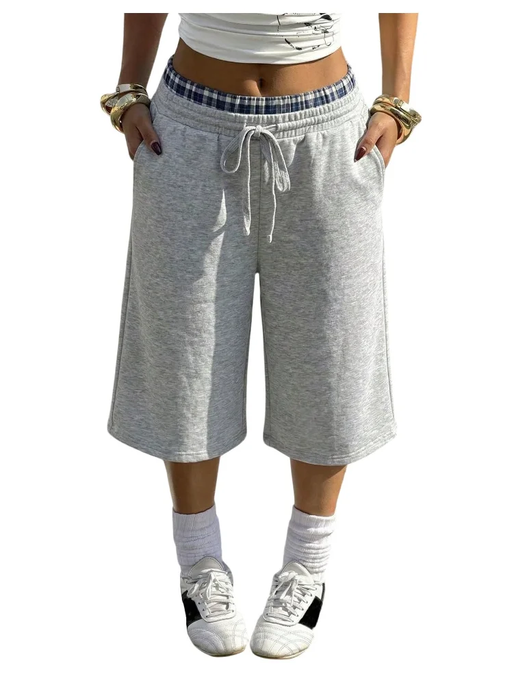 MAKEMECHIC Bermuda Wide Leg Sweat Shorts