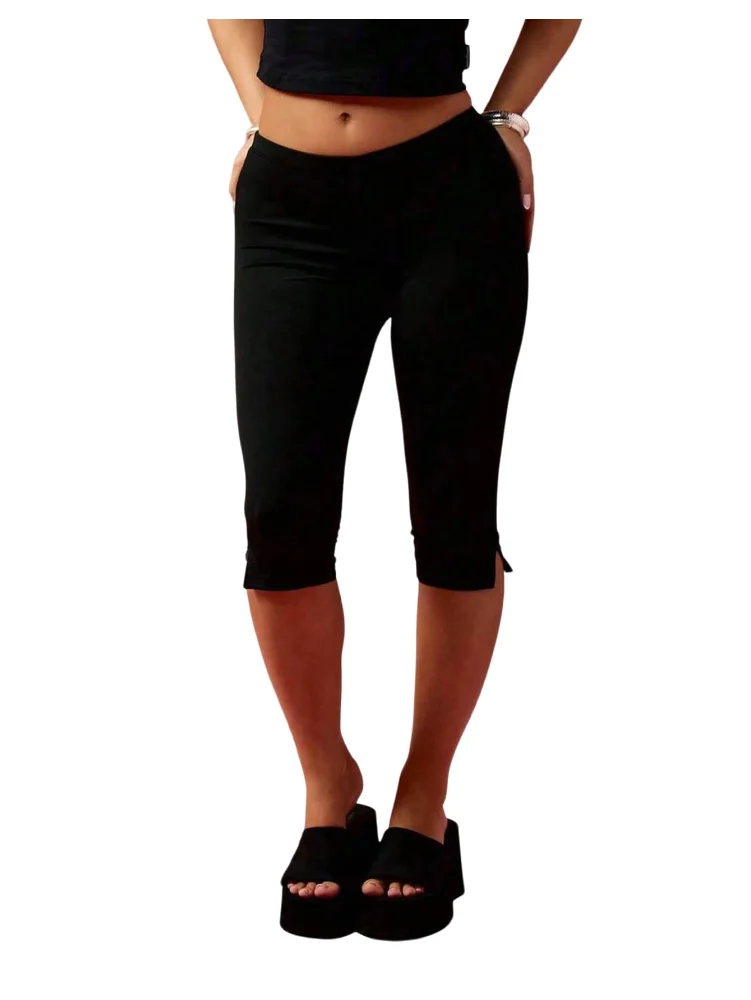 MAKEMECHIC Capri Fitted Yoga Pants