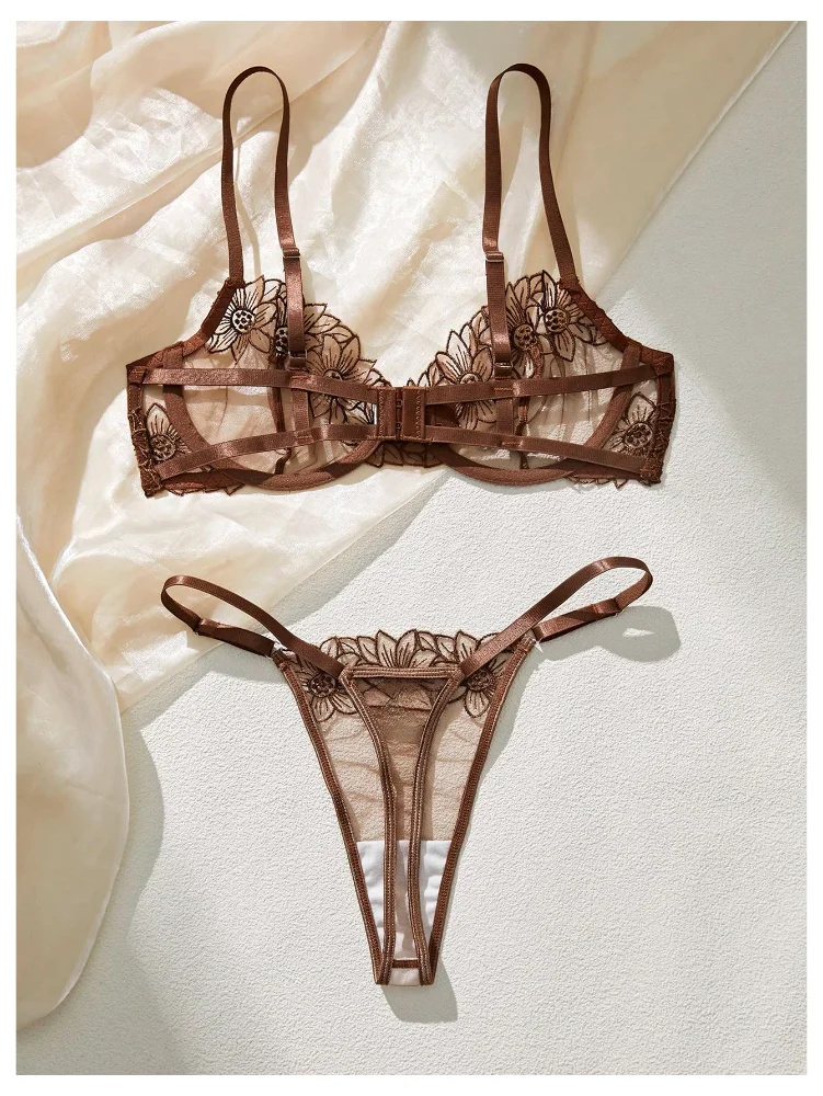 MAKEMECHIC Mesh Sheer Thong Lingerie, view 2