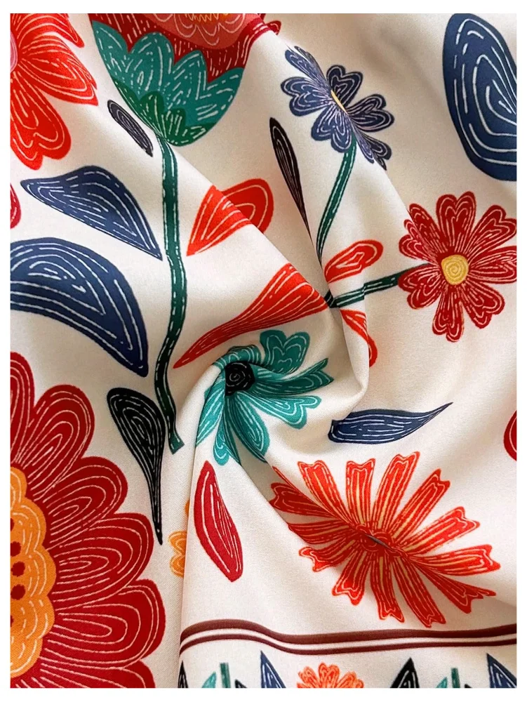 MAKEMECHIC Tropical Floral V-Neck Shorts Set, view 3