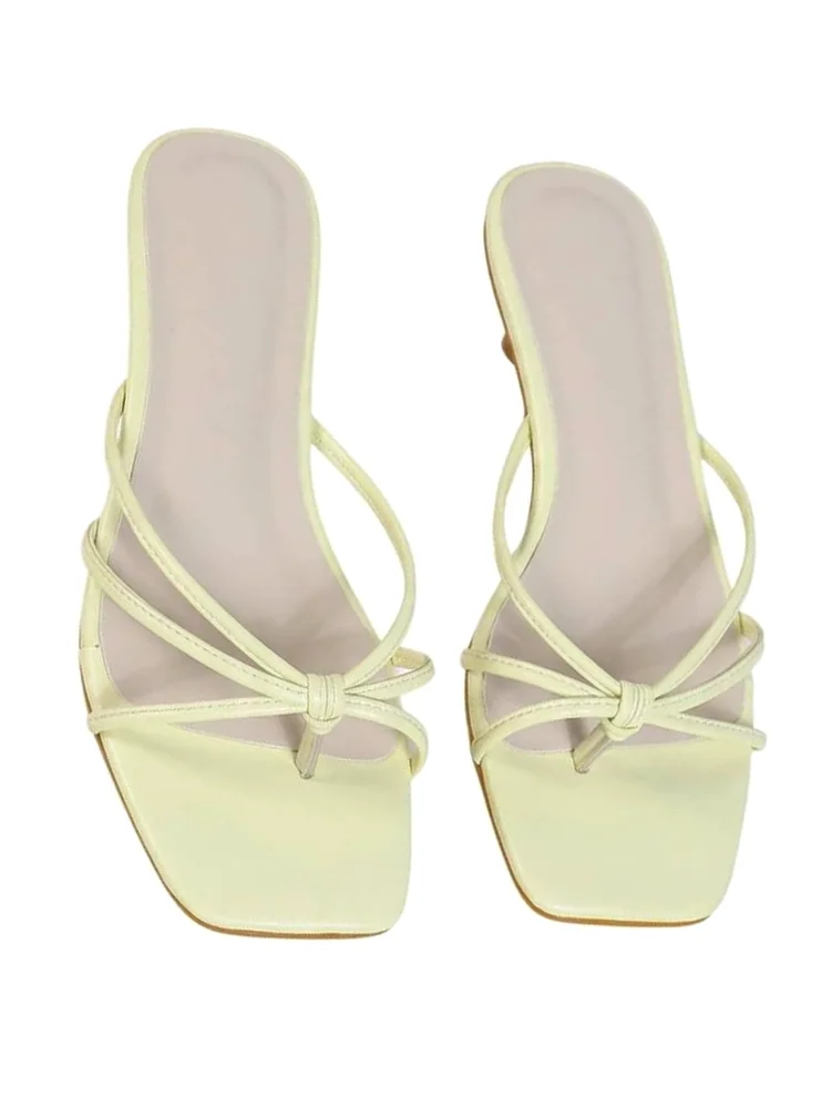 MAKEMECHIC Kitten PU Leather Sandals