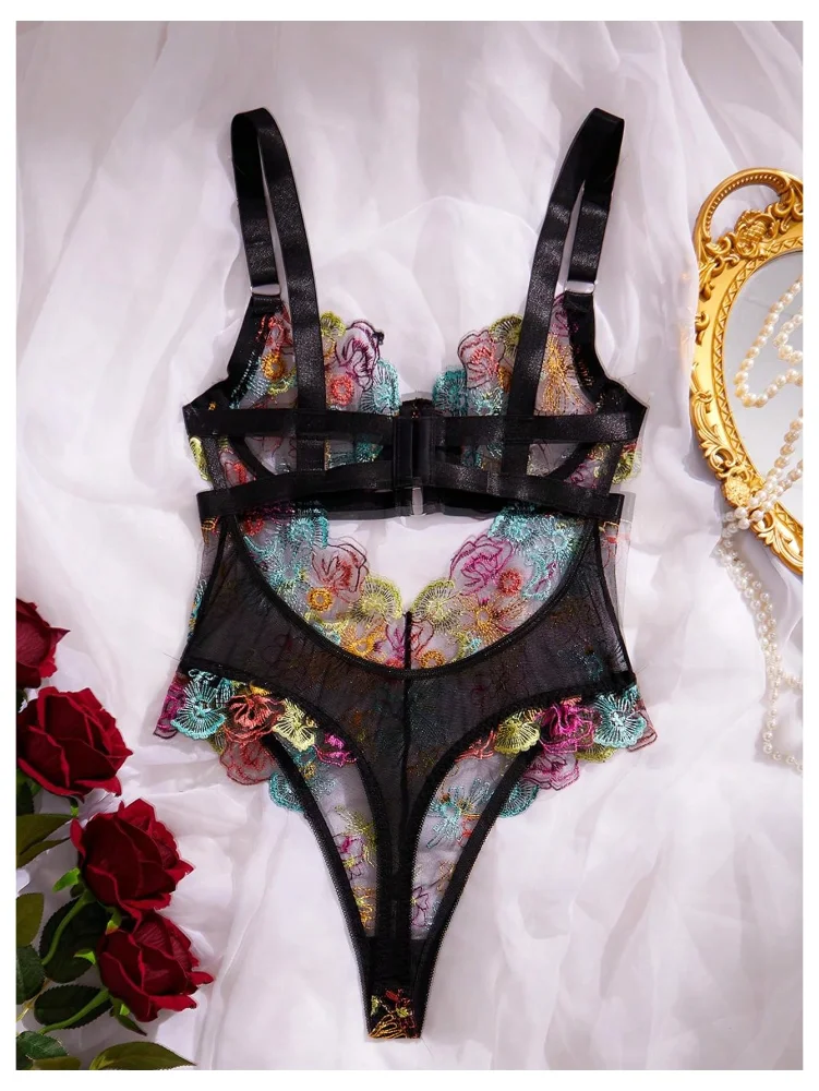 MAKEMECHIC Floral Embroidery Valentine Lingerie, view 2