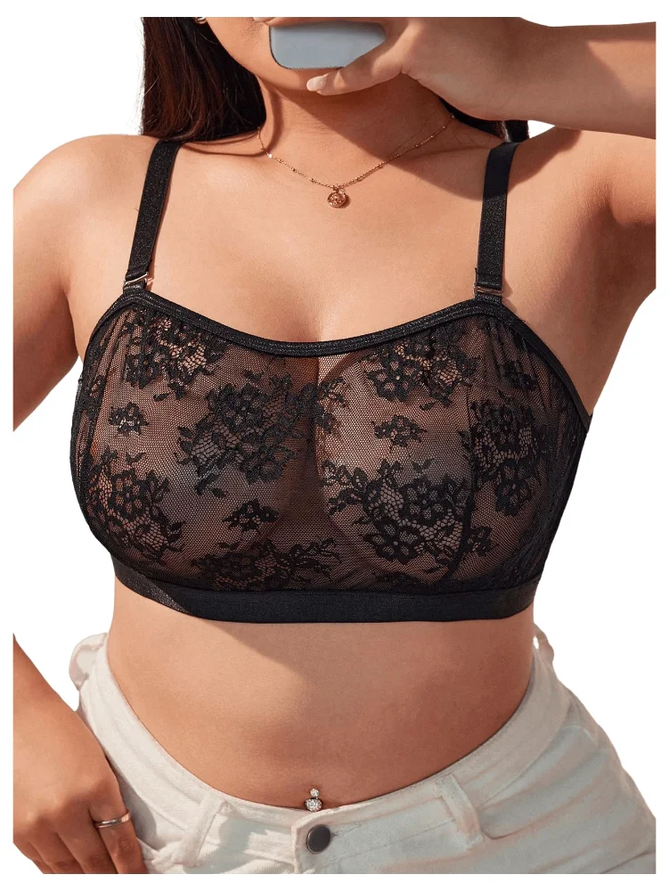 MAKEMECHIC Lace Sheer Bra