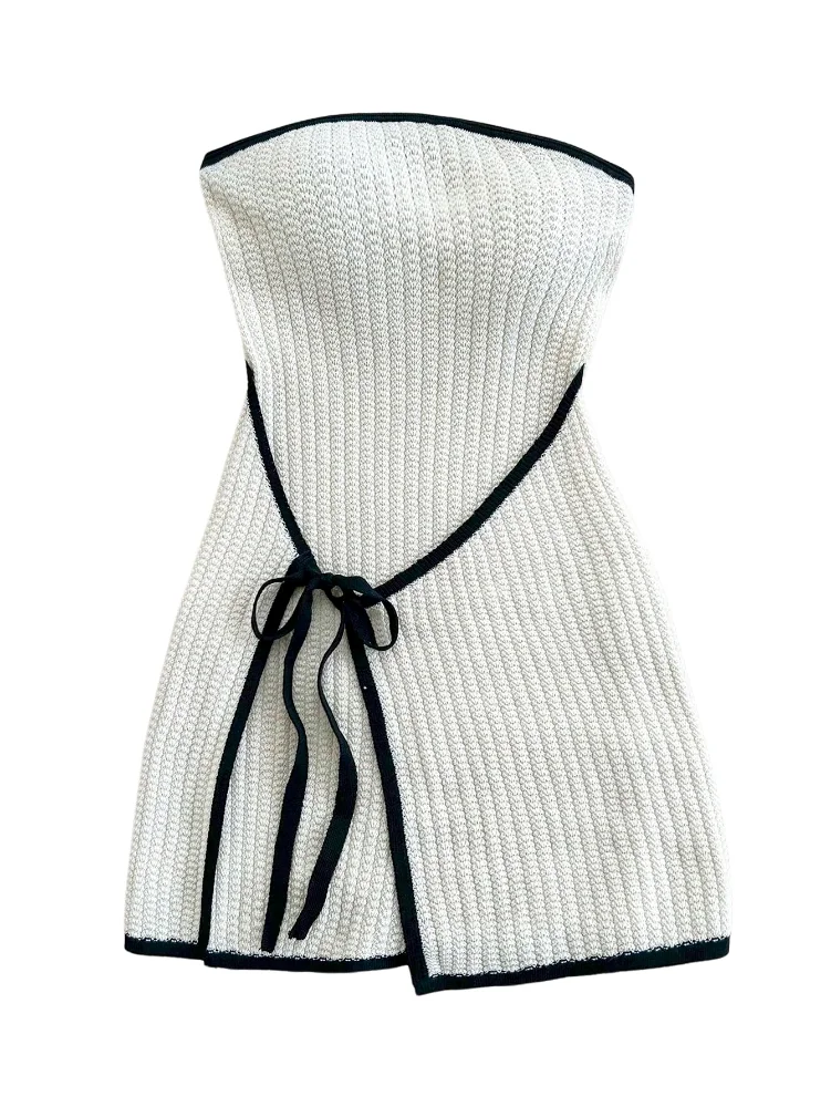 MAKEMECHIC Knitted Strapless Dress