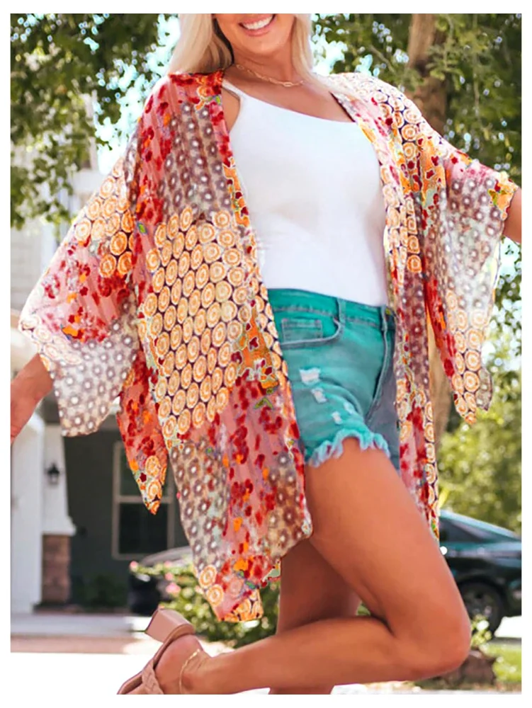 MAKEMECHIC Floral Open Front Bikini Set, view 2