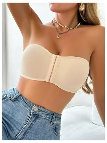 MAKEMECHIC Strapless Front Closure Bra, view 3