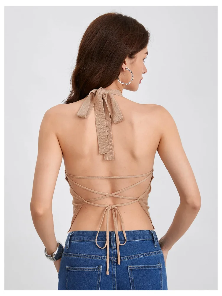 MAKEMECHIC Knit Crop Sweater Vest, view 2