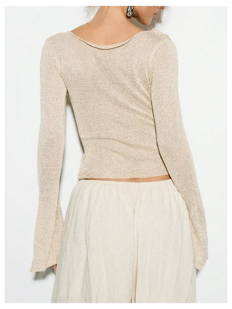 MAKEMECHIC Bell Sleeve Knit Sweater, view 3