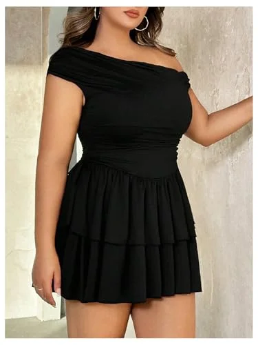 MAKEMECHIC Ruffle Mini Dress, view 3