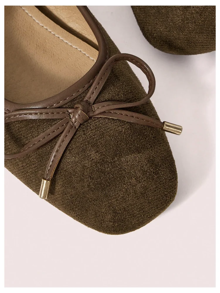 MAKEMECHIC Suede Loafers Leather Flats, view 3