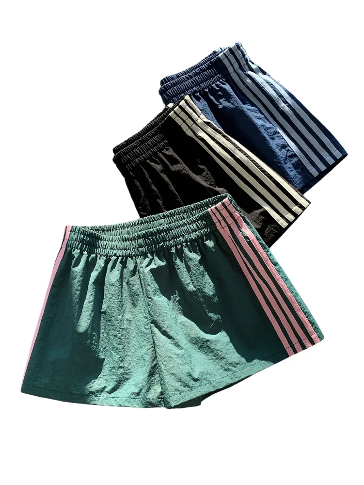 MAKEMECHIC 3 Pack Striped Track Shorts