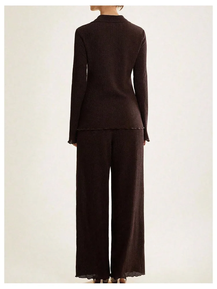 MAKEMECHIC Button Down Collared Pants Set, view 2