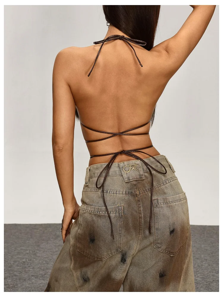 MAKEMECHIC Faux Fur Backless Bikini Set, view 2