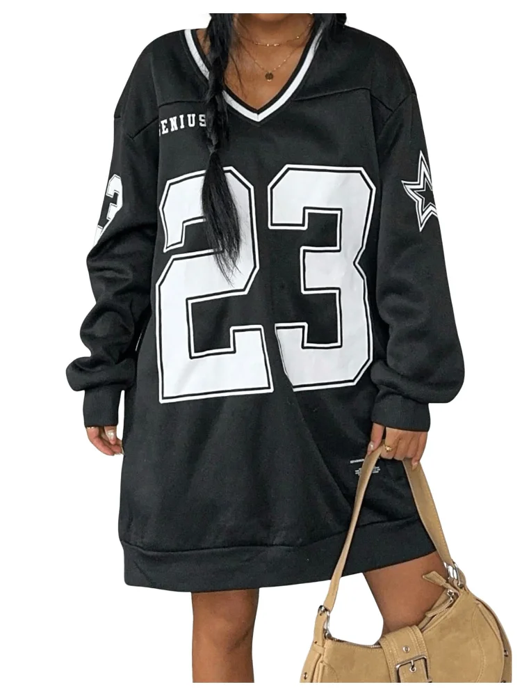 MAKEMECHIC Oversized Jersey Number Dress