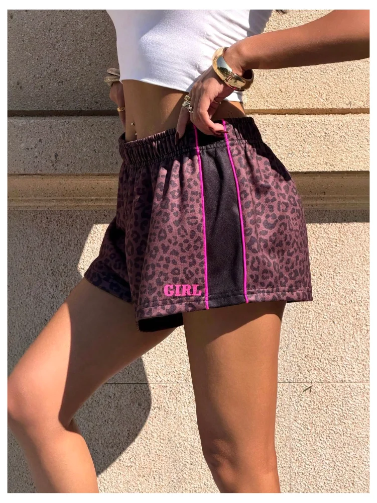 MAKEMECHIC Cheetah Print Micro Elastic Shorts, view 3