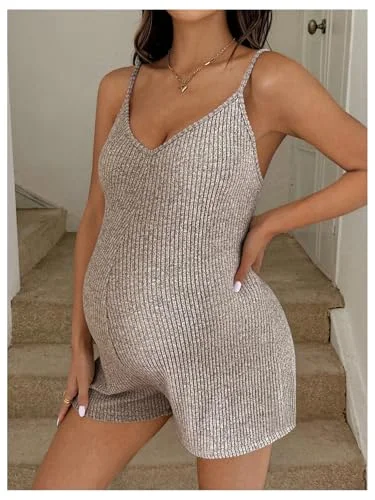 MAKEMECHIC Rib Knit Maternity Jumpsuit, view 2