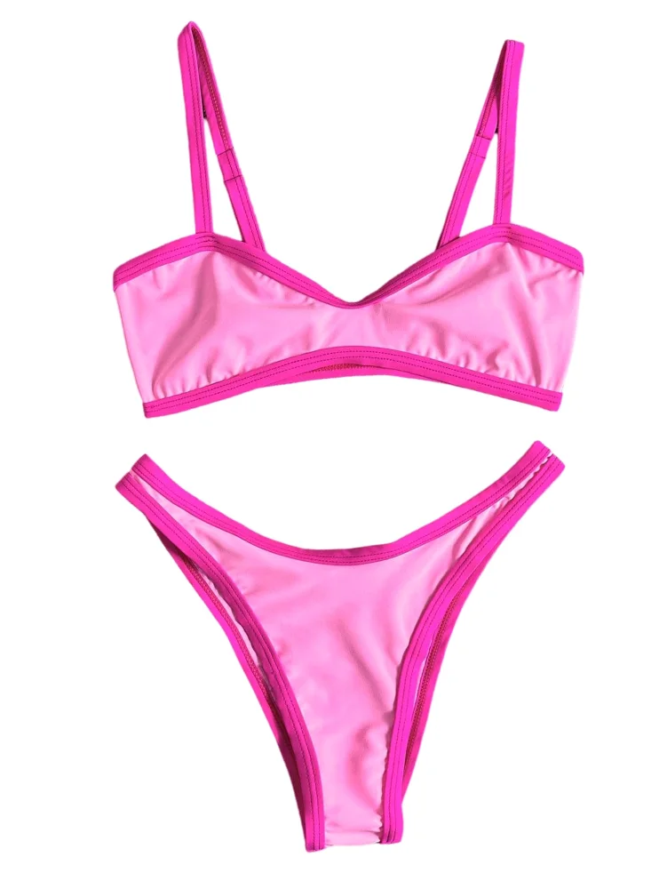 MAKEMECHIC Micro Thong High Waisted Bikini Set