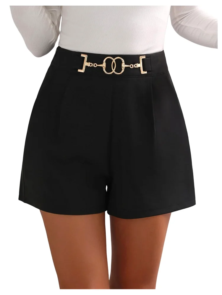 MAKEMECHIC High Waisted Chain Mini Shorts