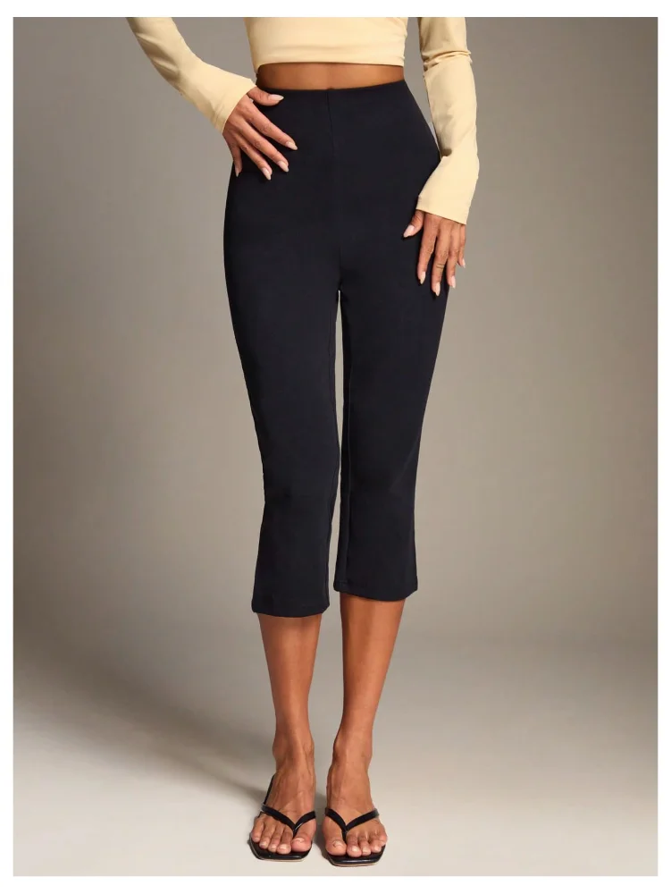 MAKEMECHIC Capri Slit Cropped Pants, view 2
