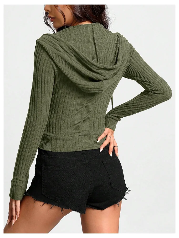 MAKEMECHIC Cropped Zip Up Cardigan, view 2