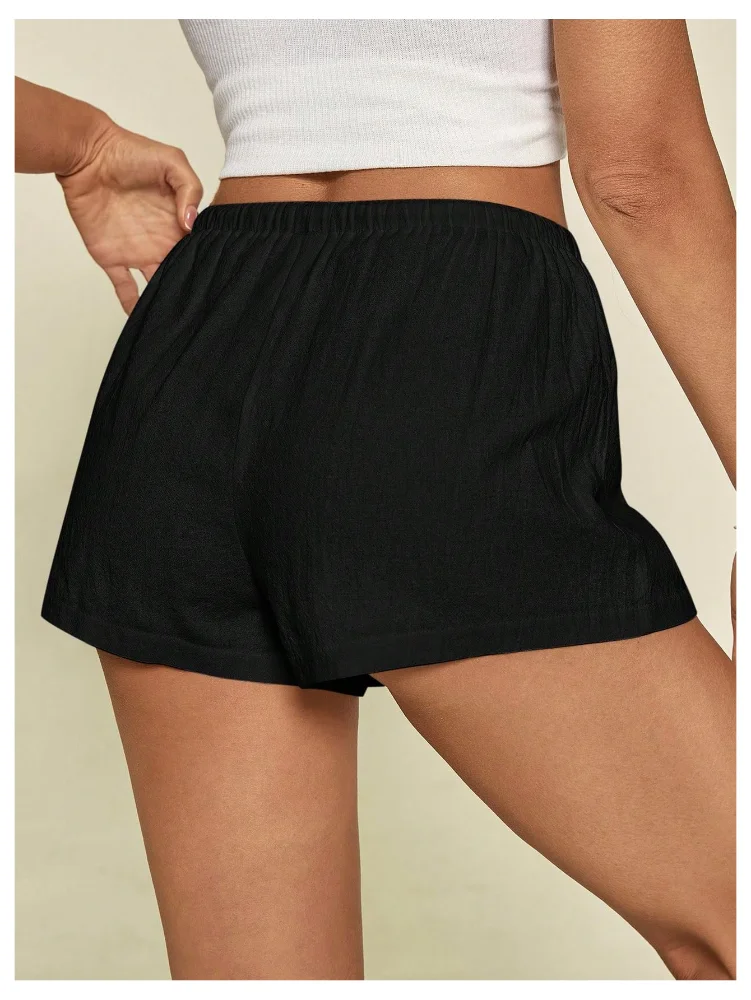 MAKEMECHIC Linen Wide Leg Shorts, view 3