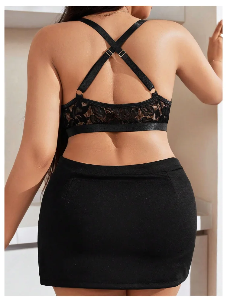 MAKEMECHIC Lace Front Closure Wireless Bra, view 3