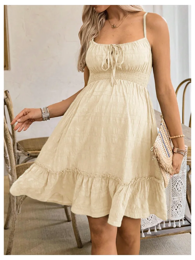 MAKEMECHIC Shirred Slip Maternity Mini Dress, view 3