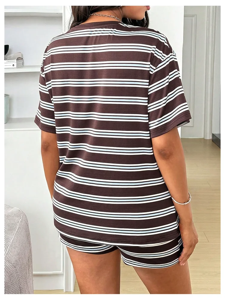 MAKEMECHIC Striped Maternity Lounge Set, view 2