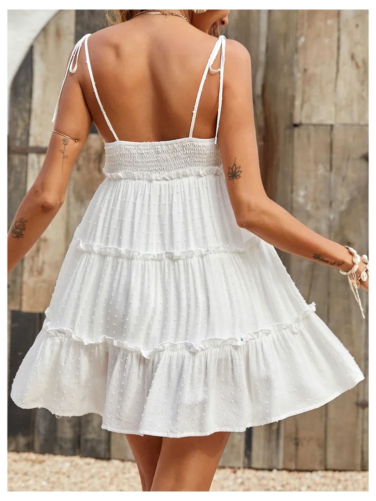 MAKEMECHIC Swiss Dot Sleeveless Mini Dress, view 2