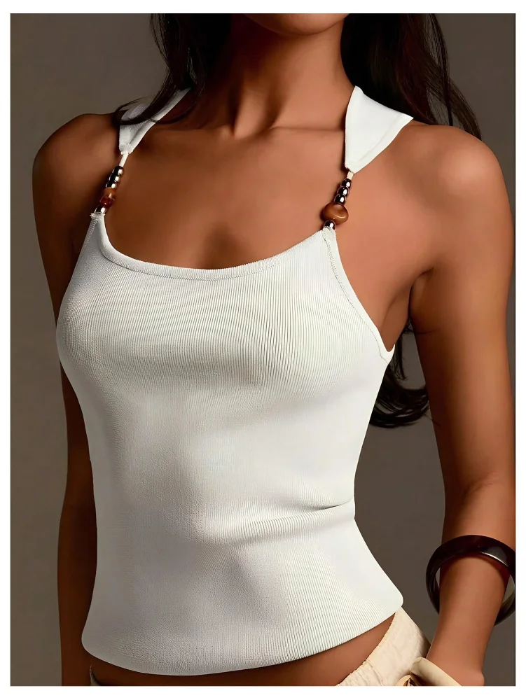 MAKEMECHIC Beaded Tank Top, view 2