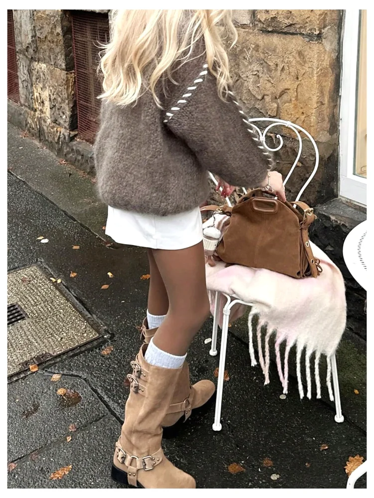 MAKEMECHIC Chunky Cozy Contrast Sweater, view 3