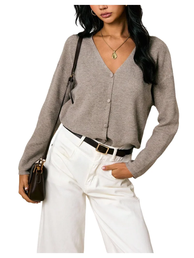 MAKEMECHIC Lightweight Long Sleeve Knit Cardigan