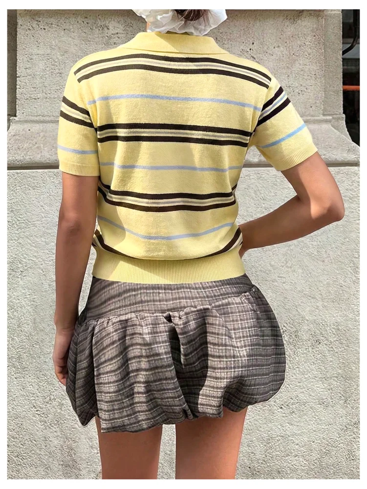 MAKEMECHIC Striped Rugby Button Up Sweater, view 3