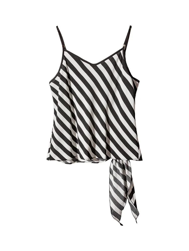 MAKEMECHIC Striped Spaghetti Strap Tank Top, view 2