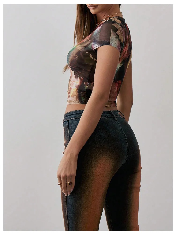 MAKEMECHIC Graphic T Sheer Tee, view 3