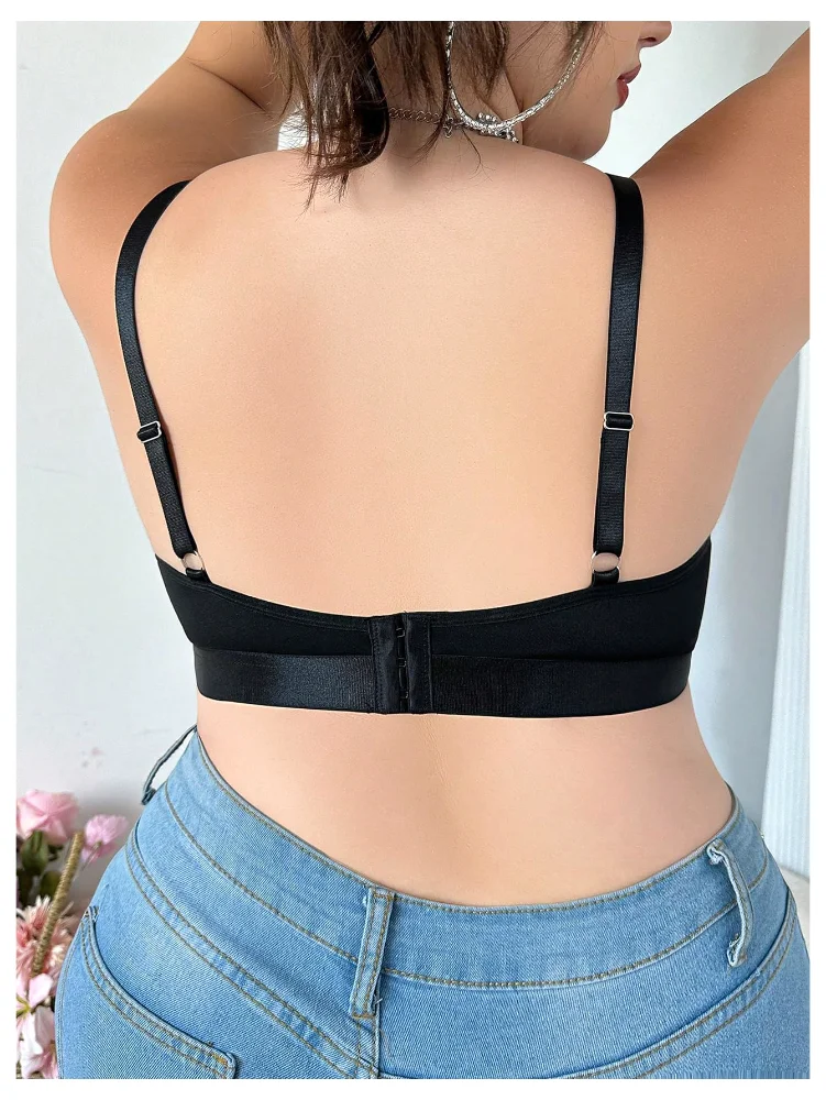 MAKEMECHIC Rhinestone Sparkly Wireless Bra, view 2
