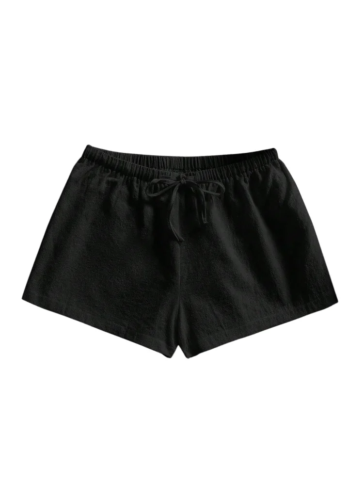 MAKEMECHIC Linen Wide Leg Shorts