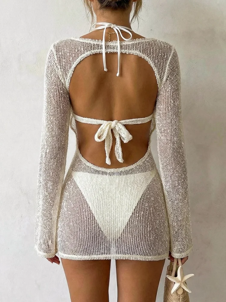 MAKEMECHIC Crochet Bikini Set, halter neck, view 2
