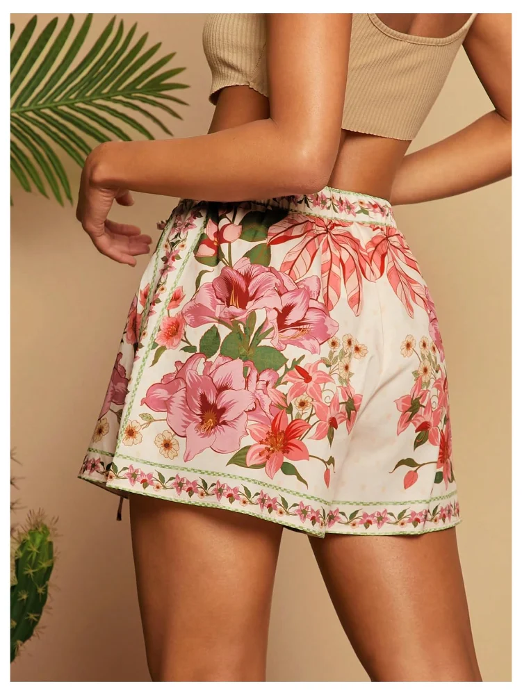 MAKEMECHIC Tropical Wide Leg Shorts, view 3
