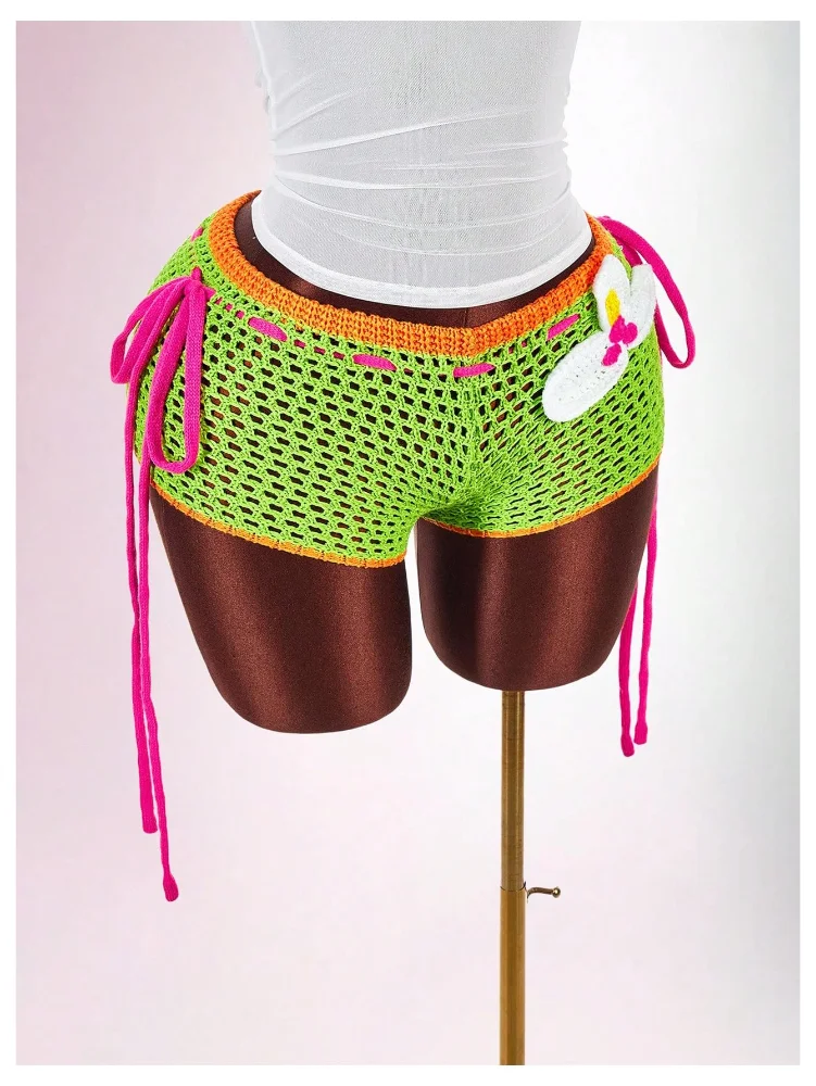 MAKEMECHIC Crochet Swim Mini Beach Cover-Up, view 2