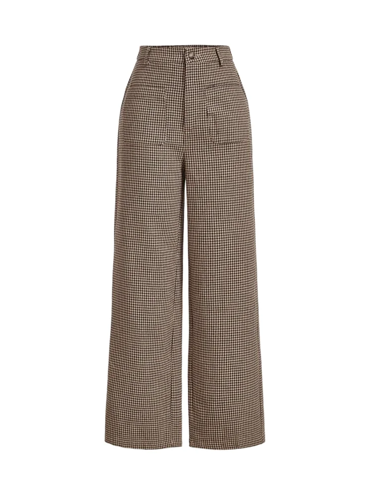 MAKEMECHIC Plaid Wide Leg Pants