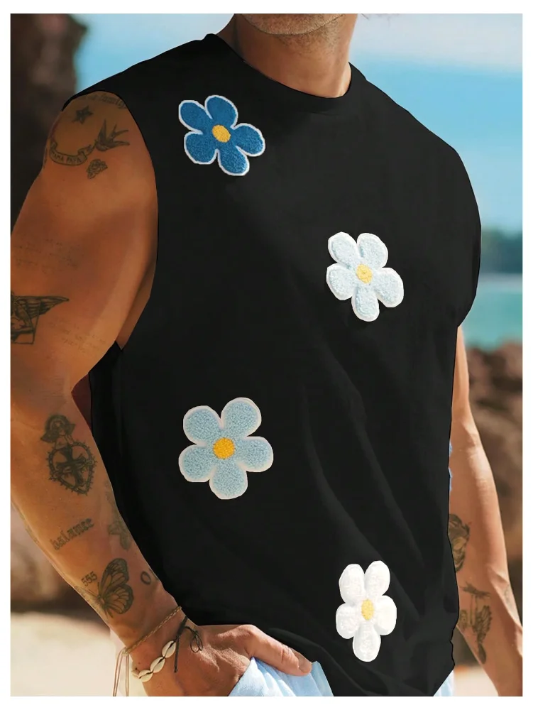 MAKEMECHIC Men's Graphic Sleeveless Tank Top, view 3