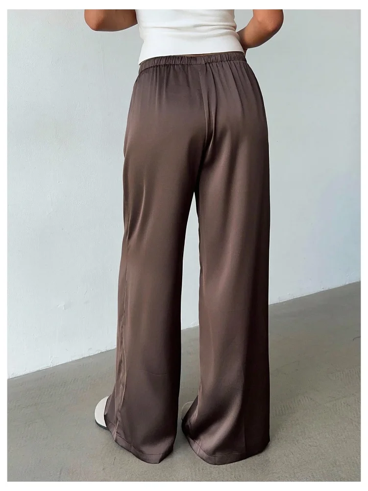 MAKEMECHIC Silk Flowy Wide Leg Pants, view 2