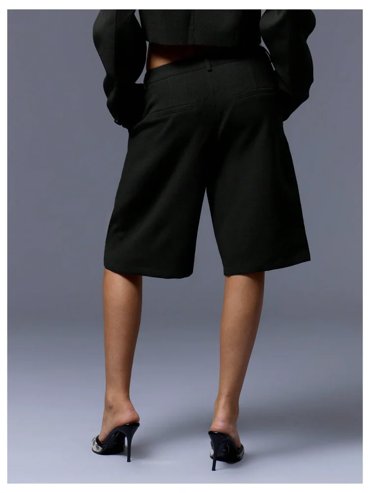 MAKEMECHIC Bermuda Low Waist Wide Leg Shorts, view 2