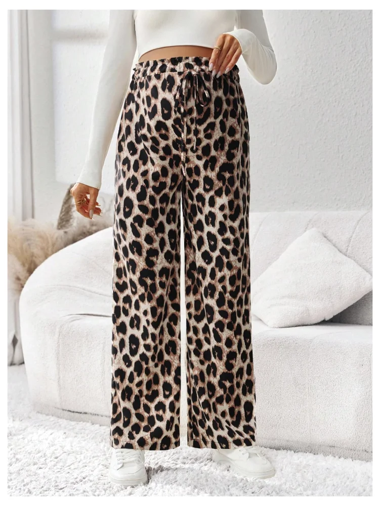 MAKEMECHIC Cheetah High Waisted Maternity Pants, view 2