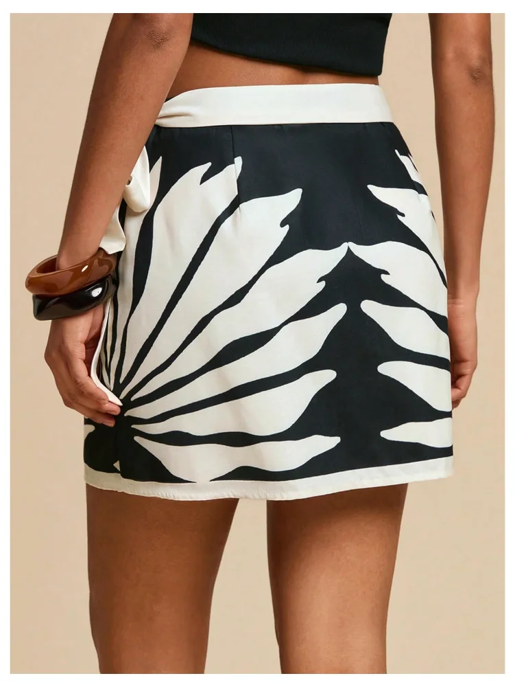 MAKEMECHIC Wrap Mini Skirt, view 3