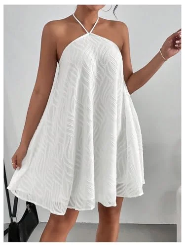 MAKEMECHIC Backless Flowy Mini Dress, view 3