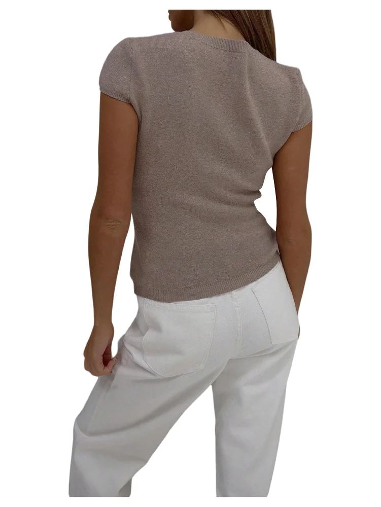 MAKEMECHIC Cap Short Sleeve Lightweigt Cardigan, view 3