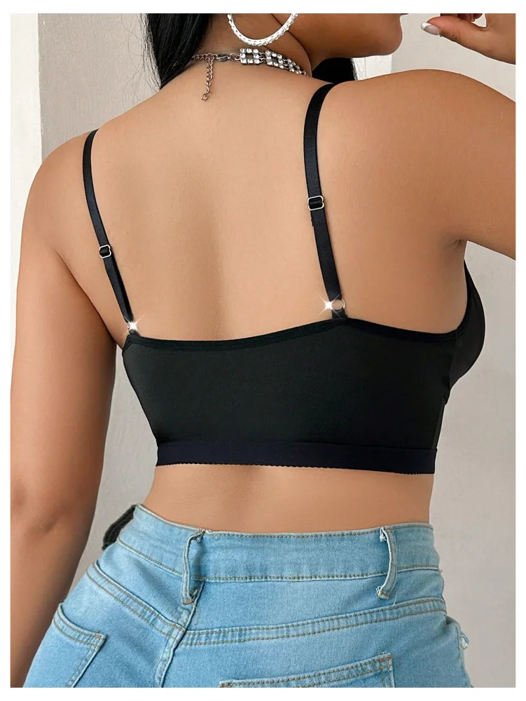 MAKEMECHIC Floral Mesh Lace Bra, view 2