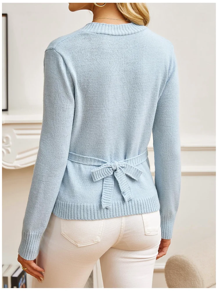 MAKEMECHIC Metal Button Up Wrap Cardigan, view 2